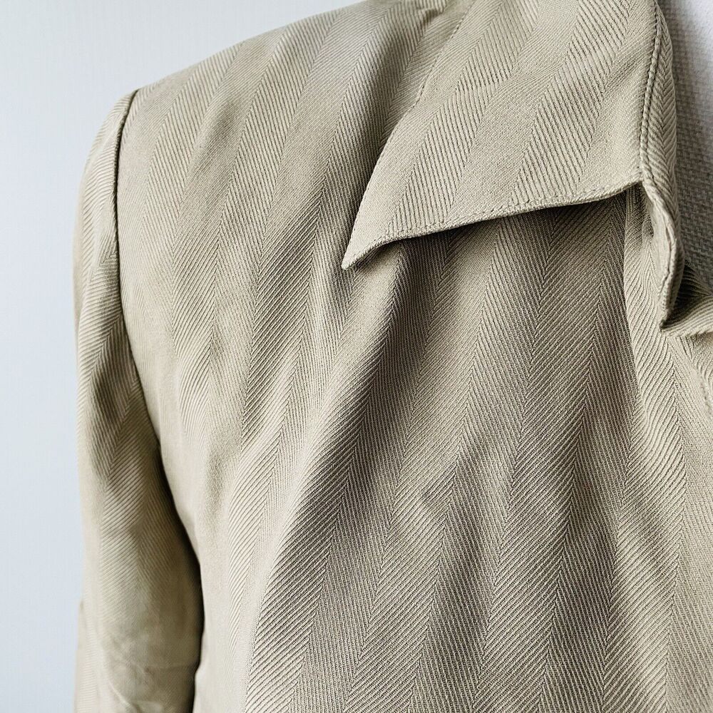 Pendleton Button Down 100% Silk Tan Long Sleeve C… - image 6